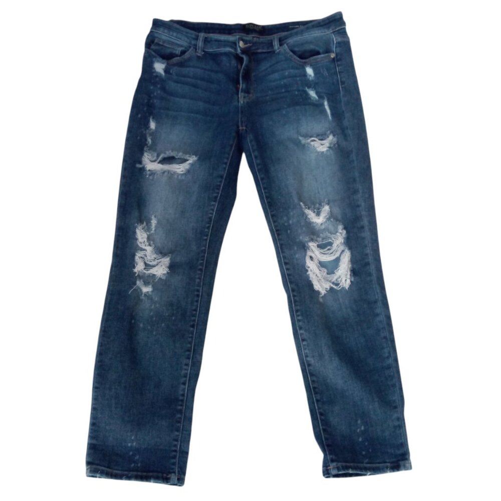 Judy Blue Boyfriend bleach spot jeans sz 15/32